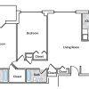 Floor plan: 2 Bedroom 2 Bath