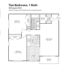 Floor plan: Renovated 2 Bedroom (garden lv)
