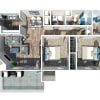 Floor plan: Two Bedroom  Two Bathroom