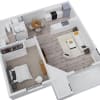 Floor plan: 1 Bed 1 Bath