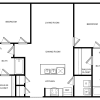 Floor plan: B2C-2bd/2bth (Legacy)