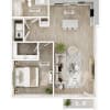 Floor plan: 1 BR - Arbor Courtyard