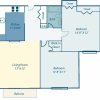 Floor plan: Two Bedroom One Bath