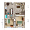 Floor plan: standard 2x1