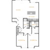 Floor plan: 2 Bedroom A