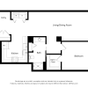 Floor plan: AD1-2 | 1 Bed/1 Bath with Study