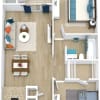 Floor plan: 2 Bedroom A