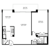 Floor plan: 1 Bedroom, 1 Bath 700 SF 11