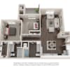Floor plan: 2 Bedrooms