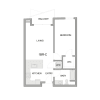 Floor plan: 1br-c