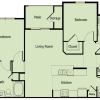 Floor plan: Two-bedroom/two-bath