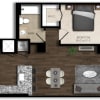 Floor plan: 1 Bed/1 Bath-6E