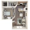 Floor plan: 1B Renovated