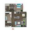 Floor plan: 1 Bedroom + Office G