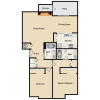 Floor plan: 2 Bed 2 Bath