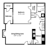 Floor plan: 1x1A