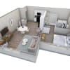 Floor plan: 1 BR Retreat Overlook
