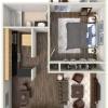 Floor plan: One Bedroom Mid