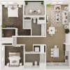 Floor plan: 2BD, 2BTH B5