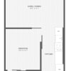 Floor plan: 1 Bed/1 Bath-C East Medley