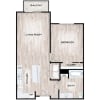Floor plan: 1 Bed 1 Bath C