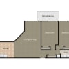 Floor plan: 2 Bed x 1 Bath - 1