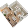 Floor plan: 1 Bed 1 Bath C