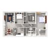 Floor plan: Three Bed Two Bath - Essential