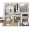 Floor plan: 2 Bedroom - Premium