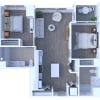 Floor plan: Two Bedroom B1
