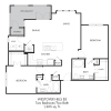 Floor plan: 2BR 2BA (1205 SF)
