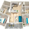 Floor plan: B2 1169sf 2/2