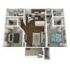 Floor plan: 2 Bedroom 2 Bath