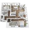 Floor plan: 2 Bedroom C