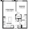 Floor plan: A1 1 Bed 1 Bath