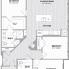 Floor plan: 3 BED 2 BATH - 1,391