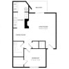 Floor plan: One Bedroom