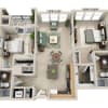 Floor plan: Two Bedroom (B2D)