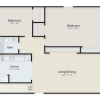 Floor plan: 2 Bedroom 1 Bath Upgraded