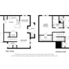 Floor plan: Three Bedroom Townhome