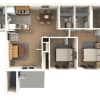 Floor plan: Two Bedroom Apartment - B