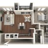 Floor plan: One Bedroom + Den