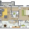 Floor plan: 1x1.5