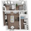 Floor plan: Two Bedroom B1B