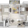Floor plan: B1-988-3-WD