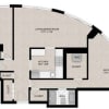 Floor plan: 2-BR/2BA