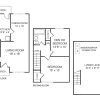 Floor plan: 2 Bedroom 1 Bath Townhouse