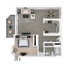 Floor plan: 1 Bed 1 Bath