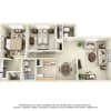 Floor plan: Two Bedroom One and Half Bathroom