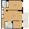 Floor plan: 1 Bedroom + Den